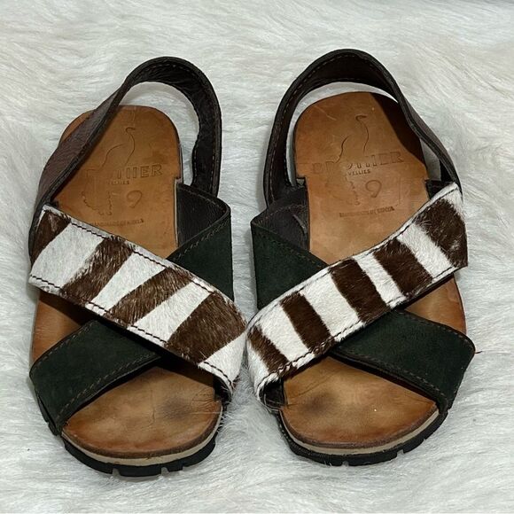 Brother Vellies‎ Tyre Green Suede Cow Hair Recycled Tire Soles Sandals -- 9 - Picture 4 of 9